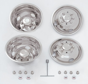 Ultimate Upgrade | Phoenix USA Wheel Simulator 16 Inch 8 Lug Dual Rear Wheels for Ford F-350 Super Duty