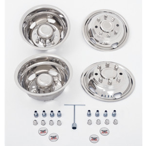 Upgrade your GMC Sierra 3500 HD | Chevy Silverado 3500 HD with 17 Inch Wheel Simulator Set | Polished Stainless Steel Upgrade your GMC Sierra 3500 HD | Chevy Silverado 3500 HD with 17 Inch Wheel Simulator Set | Polished Stainless Steel