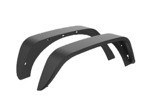 Ultimate Black Steel Fender Flare Set | Jeep Wrangler JK 2007-2018 | Bolt-On Style