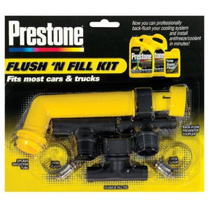 Prestone Radiator Flush Kit AFKIT-6 Use To Flush And Refill Coolant/Anti-Freeze; For 1/2 5/8 And 3/4 Inch Hose; Single