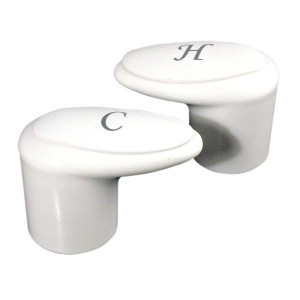 Upgrade your Catalina 2 Handle Faucet with White Acrylic Lever Handles | Set of 2