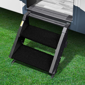Obsidian Black Entry Step Rug | Fits MORryde StepAbove 2 Step | Durable, Easy Install, Weather Resistant Obsidian Black Entry Step Rug | Fits MORryde StepAbove 2 Step | Durable, Easy Install, Weather Resistant