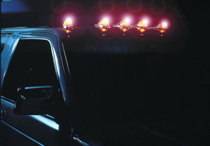 Pacer Performance Roof Marker Light 20-105 Universal Traingular Chrome; Amber Lens; 194 Bulb; Clear Bulb; 5 Light Set; With Wiring Harness Pacer Performance Roof Marker Light 20-105 Universal Traingular Chrome; Amber Lens; 194 Bulb; Clear Bulb; 5 Light Set; With Wiring Harness