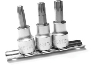 Performance Tool Professional Torx Bit Set | For 3/8 Inch Drive Sockets | Heat-Treated Alloy Steel | T40/T45/T50 | Set Of 3 Performance Tool Professional Torx Bit Set | For 3/8 Inch Drive Sockets | Heat-Treated Alloy Steel | T40/T45/T50 | Set Of 3