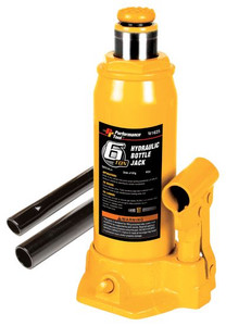 Performance Tool Hydraulic Bottle Jack | 6 Ton Capacity | Adjustable Top Screw | Ideal for Auto & Truck Service