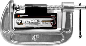 Performance Tool C Clamp | 4 Inch Jaw Width | Quick Release | Tough Enamel Finish | Durable Malleable Iron Performance Tool C Clamp | 4 Inch Jaw Width | Quick Release | Tough Enamel Finish | Durable Malleable Iron