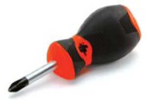 Performance Tool Stubby Screwdriver | Chrome Vanadium Steel, Magnetic Tip, Non-Slip Grip