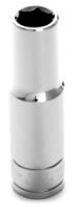Durable 1/2 Inch Drive 12mm Deep Socket | Polished Nickel Chrome Finish | Vanadium Alloy Steel | Performance Tool