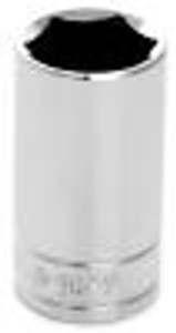 Ultra Strong 3/8 Inch Drive 6 Pt Socket | Chrome Vanadium Alloy Steel | 1 Inch Standard Deep Socket