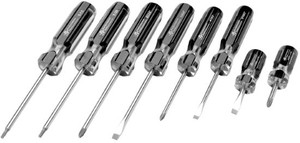 Pro Tool Slotted/Phillips/Star Screwdriver Set, Magnetic Tip, Oversized Handles, Corrosion Resistant