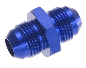 Redhorse Performance Coupler Fitting 815-03-1 815 Series; -12 AN Male; Union Straight; Without O-Ring; Aluminum; Blue; Single Redhorse Performance Coupler Fitting 815-03-1 815 Series; -12 AN Male; Union Straight; Without O-Ring; Aluminum; Blue; Single