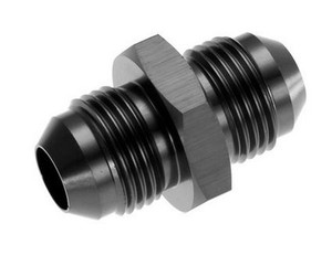 Redhorse Performance Coupler Fitting 815-04-2 815 Series; -04 AN Male; Union Straight; Without O-Ring; Aluminum; Black; Single