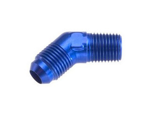 45 Degree -6 AN Male To 3/8 NPT Male 45 Degree Adapter Fitting | High-Quality Aluminum, Easy Assembly, Blue