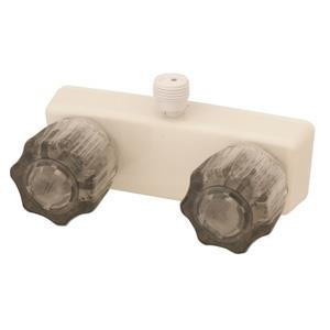 Ultimate 2-Valve Shower Control Valve | Smoke Crystal Knob, Biscuit Housing | Made in USA Ultimate 2-Valve Shower Control Valve | Smoke Crystal Knob, Biscuit Housing | Made in USA