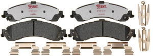 Raybestos Element3 Brake Pad Set of 4 | Hybrid Technology | Quiet Operation, Superior Stopping Power | Includes Mounting Hardware