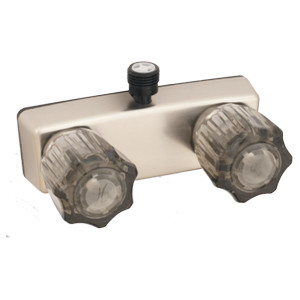 Luxury Crystal Knob Shower Valve | Single Piece 2-Valve Control - Made in USA Luxury Crystal Knob Shower Valve | Single Piece 2-Valve Control - Made in USA