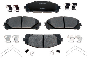 Raybestos R-Line Brake Pads | Ceramic for Quiet, Smooth Stops | OE Specs | Set of 4 with Mounting Hardware