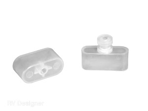 Upgrade Your RV Window Shade | Oval Clear End Caps for A301 A302 | Set of 4