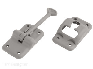 RV Designer T-Style Door Catch | 3-1/2 Inch Length, Gray Plastic | Single | Easy Install, Limited Lifetime Warranty RV Designer T-Style Door Catch | 3-1/2 Inch Length, Gray Plastic | Single | Easy Install, Limited Lifetime Warranty