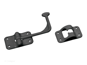 Secure Your RV Door with 90 Degree Angled Door Catch | Black Plastic Single Holder Secure Your RV Door with 90 Degree Angled Door Catch | Black Plastic Single Holder