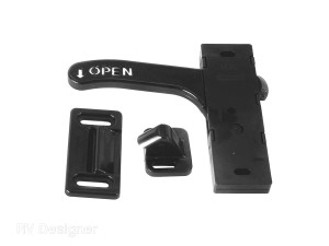 Upgrade Your RV Door | Left Hand Black Screen Door Latch | Fastener Included Upgrade Your RV Door | Left Hand Black Screen Door Latch | Fastener Included