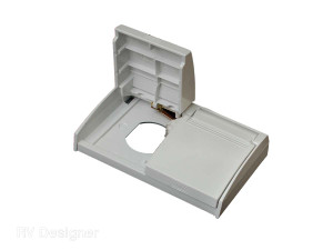 RV Designer Weatherproof Dual Outlet Receptacle Cover | White RV Designer Weatherproof Dual Outlet Receptacle Cover | White