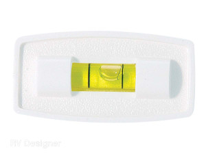 Stick-On Bubble Level | White Housing | RV Leveling, Set Of 2