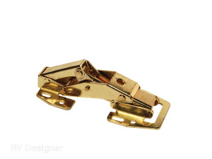 RV Designer Brass Door Hinges | Keep Overhead Cabinet Doors Open | Set of 2 | Easy Install