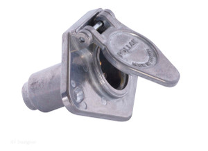 Upgrade your trailer wiring with RV Designer 4-Way Round Adapter | Durable die-cast metal | Easy to install