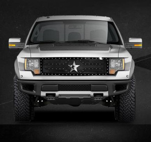 RBP RX2 Series Grille | High-Quality Stainless Steel | Black Powder Coated | Fits 2010-2014 Ford F-150
