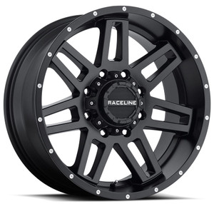 Satin Black Raceline 931B Injector Wheel | 16x8, 5x114.3/5x127, 0mm Offset