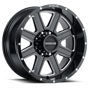 Raceline 940M Hostage 16x8 Wheel | Gloss Black With Milled Accents | 1 Piece Cast Aluminum | TPMS Compatible Raceline 940M Hostage 16x8 Wheel | Gloss Black With Milled Accents | 1 Piece Cast Aluminum | TPMS Compatible