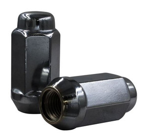 Black Carbon Steel 6 Lug Kit, Dual Coating, Precision Threads | 14mmx1.5, 60° Conical, 7/8" Hex