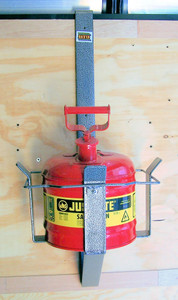 Convenient Bolt-On Mount | Holds 1 Cooler or 5 Gallon Gas Can | Black/Gray Steel