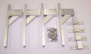 Custom Aluminum Ladder Rack Mounting Brackets | Rain Gutter Mount | Set of 4 Custom Aluminum Ladder Rack Mounting Brackets | Rain Gutter Mount | Set of 4