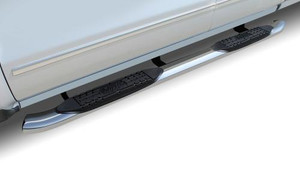 Upgrade your Ford: Raptor Series Nerf Bar | Fits 2015-2023 Ford F-250 Super Duty,F-350 Super Duty,F-150 | 4 Inch Oval Curved Stainless Steel, With Step Pads, Easy Install