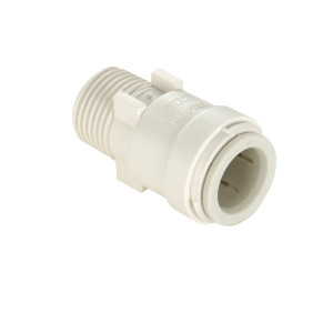 Ultra Durable AquaLock 1/2'' Female Quick Connect to 3/4'' Male NPT Adapter | Quick Install, Zero-Leak, Polysulfone, Off-White