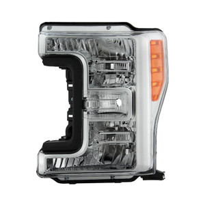 Enhance 2017-2019 Fitment | Ford F-250 F-350 | OE Beam Halogen Bulb Headlight Assembly, Clear Lens, Chrome Housing, DOT Approved Enhance 2017-2019 Fitment | Ford F-250 F-350 | OE Beam Halogen Bulb Headlight Assembly, Clear Lens, Chrome Housing, DOT Approved