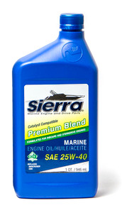 Sierra Marine SAE 25W-40 Oil | Premium Blend for 4-Stroke Engines | NMMA FC-W Certified Sierra Marine SAE 25W-40 Oil | Premium Blend for 4-Stroke Engines | NMMA FC-W Certified