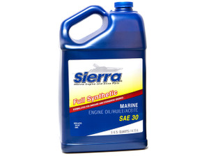 Sierra Marine Oil 18-9410-4 Marine Series; SAE 30; Full Synthetic; 5 Quart Jug; Single; Marine Engine Oil; NMMA FC-W/API-CF/SL Certified