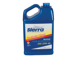 Sierra Marine 4-Cycle Synthetic Blend SAE 25W-40 Oil | NMMA FC-W/ API-SL Certified | Superior Corrosion Protection Sierra Marine 4-Cycle Synthetic Blend SAE 25W-40 Oil | NMMA FC-W/ API-SL Certified | Superior Corrosion Protection