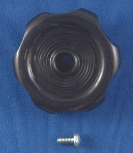 Strybuc Window Crank Knob 743C BLK For Crank-Out Windows; Round; 5/16 Inch Shaft; Black; Plastic; With Screw; Carded; Single