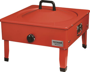 Ultimate Portable Fire Pit | Voyager by Suburban Mfg | 54,000 BTU | Red | Collapsible Design | Perfect for Backyards, Patios, Camping & Tailgating
