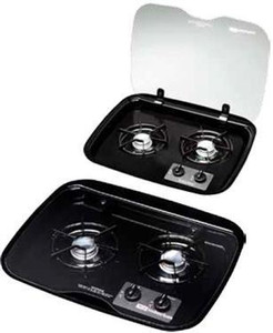European Style Stove Top Cover | Fits Suburban Cooktop SDN2 | Black Glass | Additional Counter Space