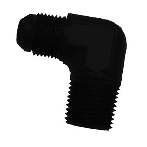 USA-made -6AN x 3/8 NPTF 90 Degree Fitting | Leak Proof Seal | Anodized Blue Aluminum