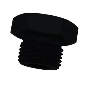 Premium Black Anodized -8AN Straight Plug | Lightweight Aluminum | Leak Proof Seal