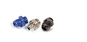 Lightweight Aluminum -8AN Dry Sump Radius Port Adapter Fitting | Black Finish, Leak Proof Seal