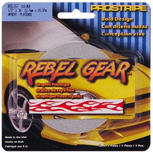 Rebel Gear  Pinstripe Tape | Flame Design | Street Look | Silver Color