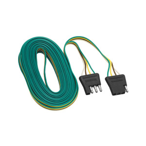 Enhance your Trailer with 4-Way Flat to 4-Way Flat Connector by Tow Ready | 18 Gauge Wires, 24" Lead Wire, Taillight, Stop & Turn Functions Enhance your Trailer with 4-Way Flat to 4-Way Flat Connector by Tow Ready | 18 Gauge Wires, 24" Lead Wire, Taillight, Stop & Turn Functions