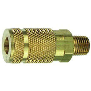 USA-Made Tru Flate ARO Design Coupler | 1/4 Inch Male NPT | Brass Body | 300 PSI | DIY Essential